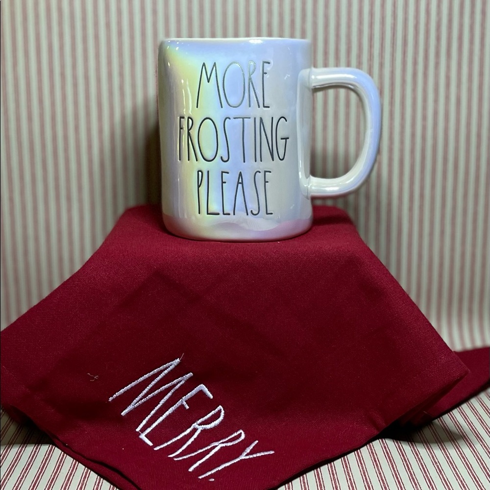 NWT RAE DUNN Iridescent “More Frosting Please” Mug